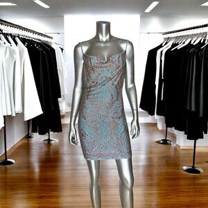 Jump Apparel Green Mini Dress with Cowl Neckline (See description)